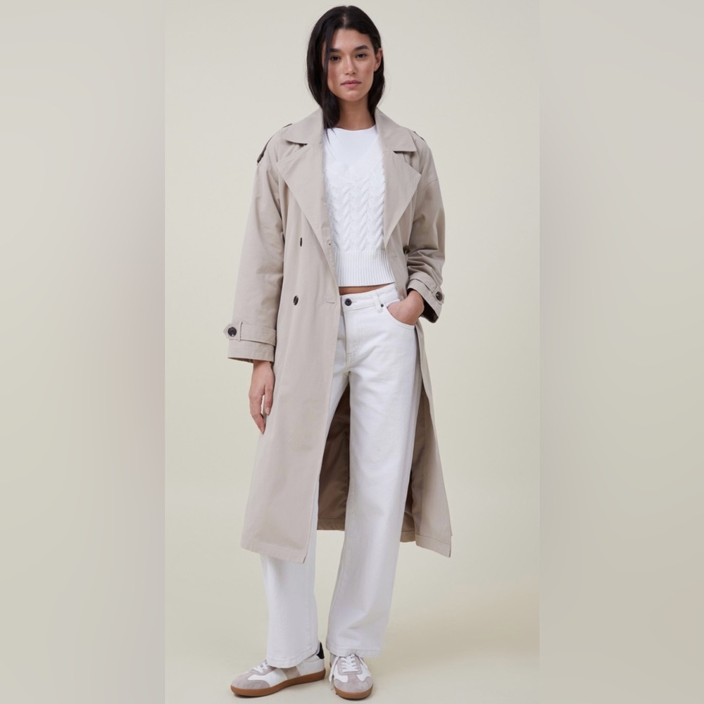 Cotton On drop shoulder trench coat